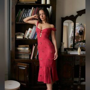 Mirror Palais Maria Dress in Morango XS